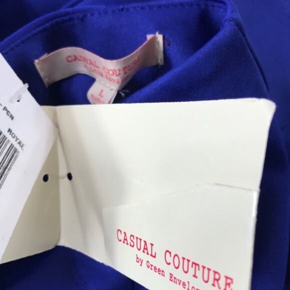 Green Envelope Sheath Dress NWT Casual Couture Cobalt Blue Dress Women’s Medium - Picture 6 of 10
